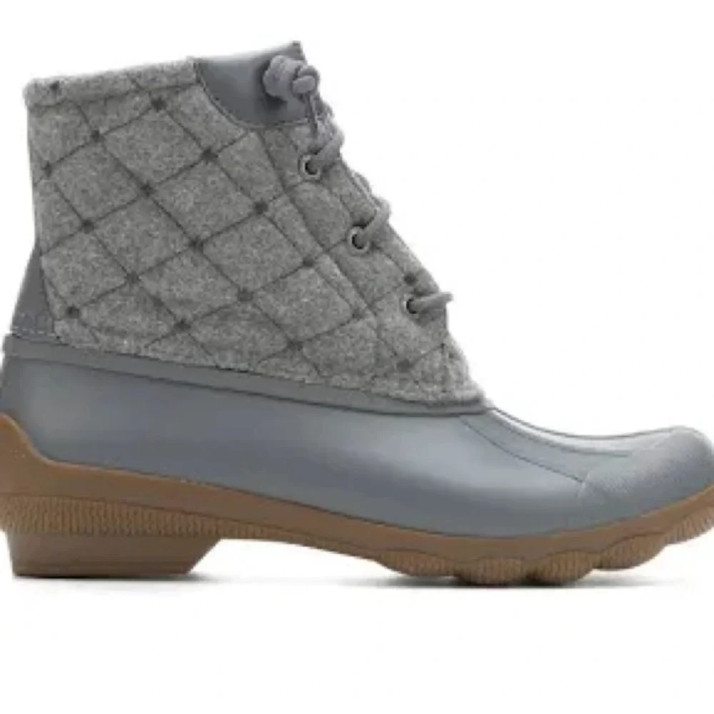 Sperry Women’s Quilted Duck Boots STS93027F Gray Size 7 – Waterproof